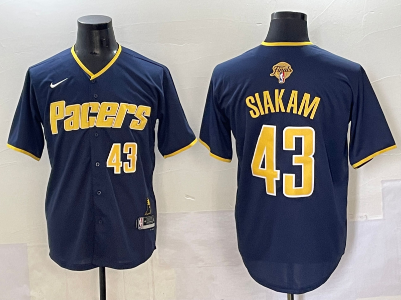 Men 2025 Indiana Pacers 43 Siakam blue NBA Jersey